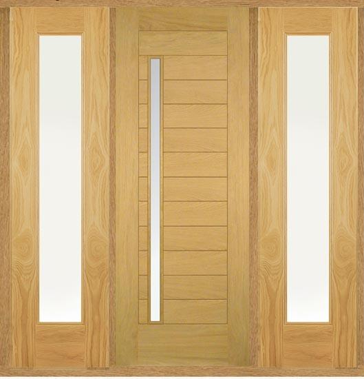 Oslo External Oak Door with Sidelight/s